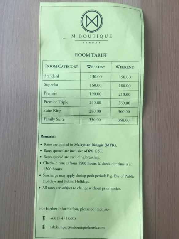 M Boutique Hotel Kampar :: WilfredP